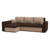 Rohová rozkládací sedací souprava PAUL MODEL 2 (Barevná varianta Hnědá/cappuccino, Strana sedací soupravy Pravá)