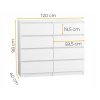 komoda 120cm 8s wymiary