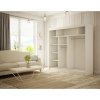 Kvalitní Šatní Skříň Velis 200 cm (Barevná varianta skříně Dub craft, Barevná varianta skla Bílá)