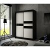 Kvalitní Šatní Skříň Arrow 120 cm (Barevná varianta skříně Černý Mat/Bílý Mat, Barevná varianta skla Čokoláda)