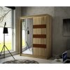 Kvalitní Šatní Skříň Lotse 120 cm (Barevná varianta skříně Dub Craft, Barevná varianta skla Čokoláda)