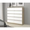 komoda k 140cm 10 szuflad sonoma biala 2