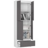 regal biurowy szafa r 60 cm clp 1 szuflada 2 drzwi bialy grafit szary 2 20251009 093622