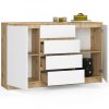 Komoda K140 2D4SZ - dub artisan/bílá