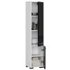 slupek regal lazienkowy fin 2 drzwi bialy czarny polysk 1 20230303 083314