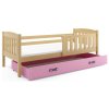 Dětská postel KUBUS s úložným prostorem 90x200 cm - borovice (Barevná varianta šuplete Ružové)