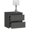 szafka nocna cl2 40 cm 2 szuflady grafit szary 1