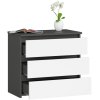 szafka nocna cl3 60 cm 3 szuflady grafit szary biala 1