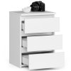 szafka nocna cl3 40 cm 3 szuflady biala 1