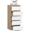 komoda cl5 40 cm 5 szuflad dab sonoma biala 1