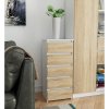 komoda cl5 40 cm 5 szuflad biala dab sonoma 2