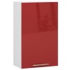 wiszaca szafka kuchenna oliwia w 50cm biala czarwony polysk h720