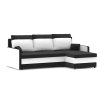 Rozkládací rohová sedací souprava MILTON model 2 (Barevná varianta Černá/bílá)