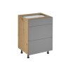 Kuchyňská skříňka LANGEN D60S3 (Barevná varianta Dub artisan/béžová)