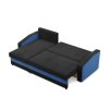 Rozkládací rohová sedací souprava HEWLET (Barevná varianta Černá-modrá)