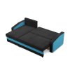 Rozkládací rohová sedací souprava HEWLET model 2 (Barevná varianta Černá-modrá)