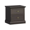 Noční stolek LUCCA SN (Barevná varianta Černohnědá/dub craft)
