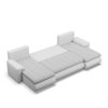 Rozkládací rohová sedací souprava TOKIO III (Barevná varianta Šedá/bílá)
