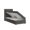 Čalouněná postel CALVI 90x200 cm s pružinovou matrací (Barevná varianta Černá)