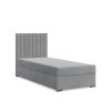 Čalouněná postel AGEN 90x200 cm s pružinovou matrací (Barevná varianta Šedá)