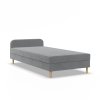 Čalouněná postel CASPE s čelem 120x200 cm s pružinovou matrací (Barevná varianta Šedá I)