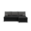 Rozkládací rohová sedací souprava DELI model 2 (Barevná varianta Černá)