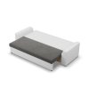 Rozkládací pohovka PAUL látka v kombinaci s eko-kůží (Barevná varianta Šedá/bílá II)