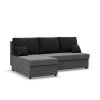 Rozkládací rohová sedací souprava DELI (Barevná varianta Černá)