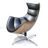 Relaxační křeslo LUXOR (Barevná varianta Černá/dřevo)