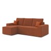Rozkládací rohová sedací souprava PONTE (Barevná varianta Hnědá, Výběr strany Levá)