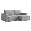 Rozkládací rohová sedací souprava CORTE (Barevná varianta Šedá, Výběr strany Levá)