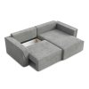 Rozkládací rohová sedací souprava CORTE (Barevná varianta Šedá, Výběr strany Levá)