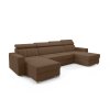 Rozkládací sedací souprava LAOS U (Barevná varianta Hnědá, ZBYTEK TRIDIT)