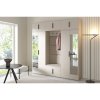Předsíňová stěna BIANCO II (Varianta zrcadel Bez zrcadla, Barevná varianta Tmavě hnědá - hnědá)