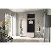 Předsíňová stěna BIANCO IV (Varianta zrcadel Bez zrcadla, Barevná varianta Tmavě hnědá - hnědá)
