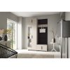 Předsíňová stěna BIANCO IV (Varianta zrcadel Bez zrcadla, Barevná varianta Tmavě hnědá - hnědá)