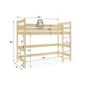Dětská patrová postel ANTRESOLA 90x200 cm (Barevná varianta Borovice)