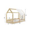 Dětská postel DOMEK s oknem 80x160 cm (Barevná varianta Bílá)