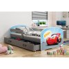 Dětská postel LUKI 160x80 cm (Barevná varianta rámu Borovice, Barevná varianta čela Cars)