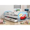 Dětská postel LUKI 160x80 cm (Barevná varianta rámu Borovice, Barevná varianta čela Cars)