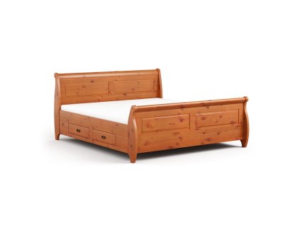 Rustikálna posteľ TOSKANIA z masívu