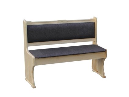 Lavice DOMINO NAR08 z masivního dřeva čalouněná