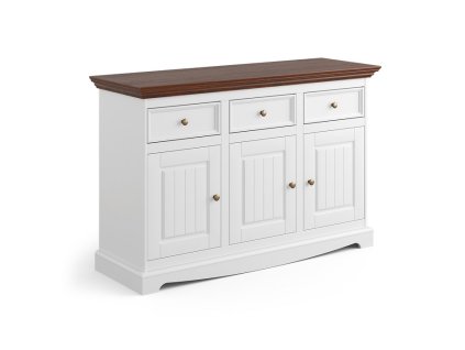Komoda BELLUNO Elegante 3.3 z masívu biela-orech