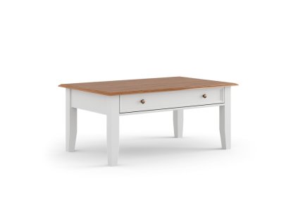 Konferenčný stolík BELLUNO Elegante z masívu biely-dub