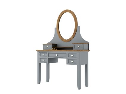 Toaletný stolík PROVENCE  z masivu sivomodrý