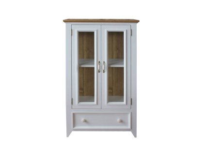 Vitrína PROVENCE W10P z masívu biela