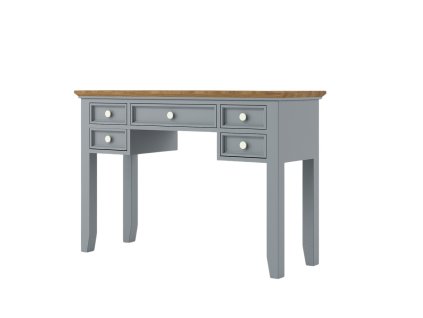 Písací stôl PROVENCE z masivného drevna sivomodrý