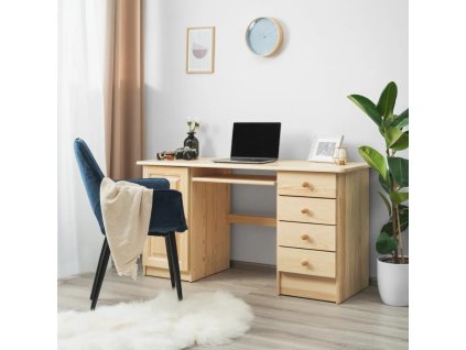 Písací stôl z masívu 2KSD NA SKLADE pravý