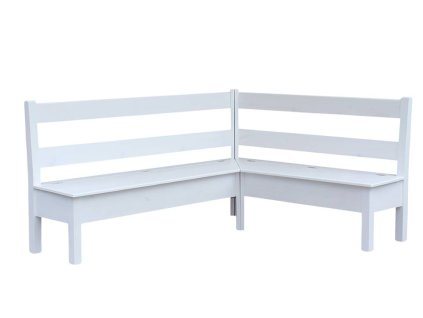 bílá rohová lavice bax20 pravá
