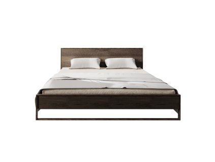 Dubová posteľ ADRIA 160x200 cm dub dymový